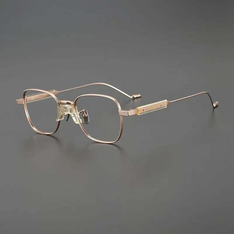 

Gold wire pure titanium gentleman glasses frame Myopic woman prescription elegant large frame eyeglasses Optical square eyewear