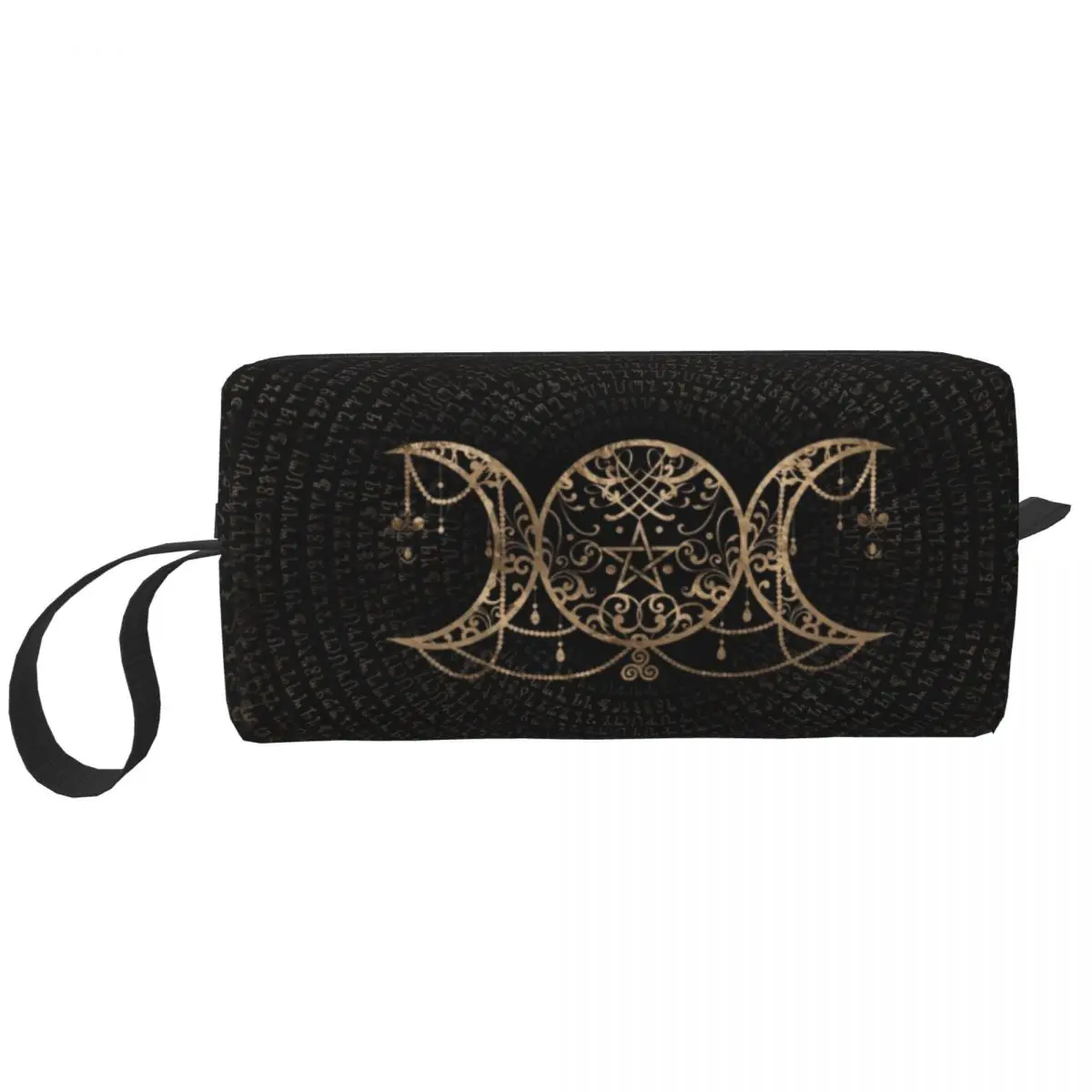 

Travel Triple Moon Goddess Toiletry Bag Portable Pentagram Pagan Wiccan Makeup Cosmetic Organizer Beauty Storage Dopp Kit Case