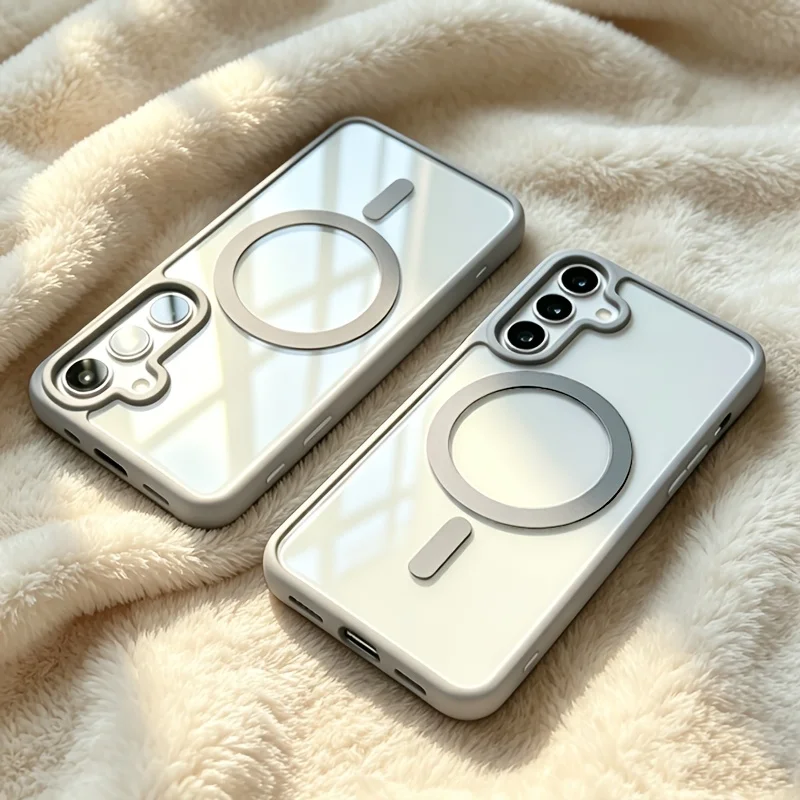 Enhanced Magsafe Wireless Charging Transparent Magnetic Case - Hard Cover