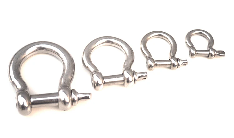 Aço inoxidável U-Bolts Bow Shackle, U Sling,