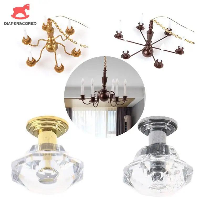 Arquitectura / Casa De Bricolaje Mini 1/12 Candelabro De Ma En Miniatura Lámparas De Casa De