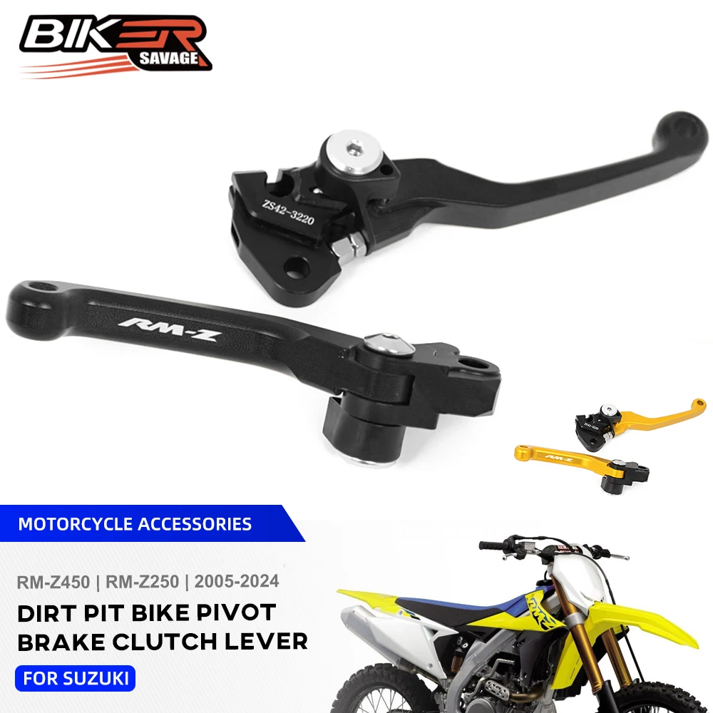 

RM-Z 250 450 Pivot Brake Clutch Lever For SUZUKI RM-Z450 RM-Z250 2005-2024 Motorcycle Accessories Dirt Bike Control Handles