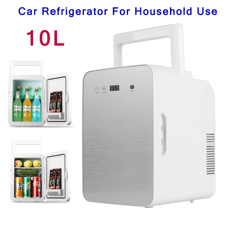 Small 10L Vehicle Refrigerator High Capacity Refrigerated Tool Fresh-keeping Equipment Tempered Glass Frozen Home Appliances