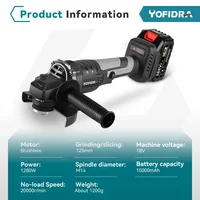 125mm Brushless Electric Angle Grinder 3 Gears Cordless Woodworking Grinding Cutting Polishing Power Tool For Makita 18V Battery 2