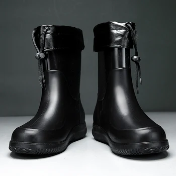 Mens Rain Boots Slip On 1