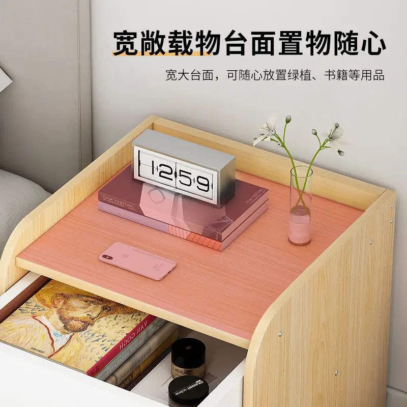 U postele skříň držák ložnice u postele malý skříň skříňkové celistvý dřevo mini malý úložný skříň moderní minimalistické nábytek