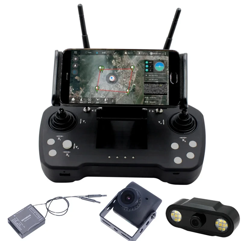 

Skydroid T12 Remote Control Three-Body Camera 20km Digital Map Transmission w/ R12 Receiver 4 in 1 For Plant Protection Machine