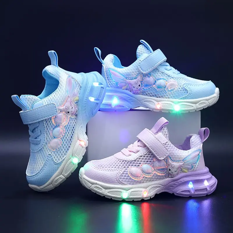 

Summer Kuromi Anime Kawaii Sanrio Light Casual Shoes Cute Cartoon Ins Mesh Breathable Princess Sneakers Gifts for Girls Boys