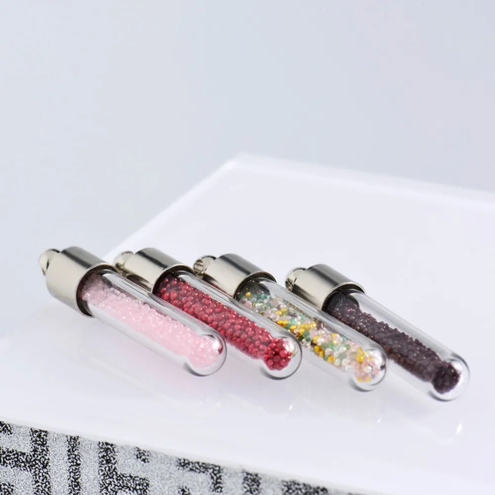 Glass Bottle Necklace with Chain for Women Transparent Keepsake Pendant