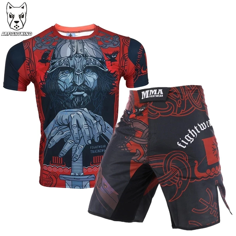 MMA Sets T-Shirts Men Women Child Boxing Shorts BJJ Kickboxing Muay Thai Shorts Fitness Pants Sport Jiu Jitsu Boxeo Jerseys