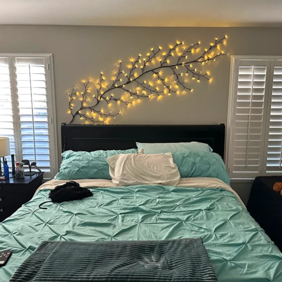 72/96/144 LEDs Rattan Branch Lights String Bendable Willow Vine Garland  Fairy Christmas Tree Wedding Party Holiday Decor Lamp - AliExpress, image size:960x960