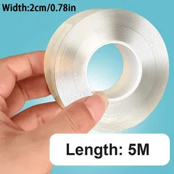 Ultra - Strong Double - Sided Reusable Waterproof Nano Tape - 1/3/5m (Length 5M Width 2cm)