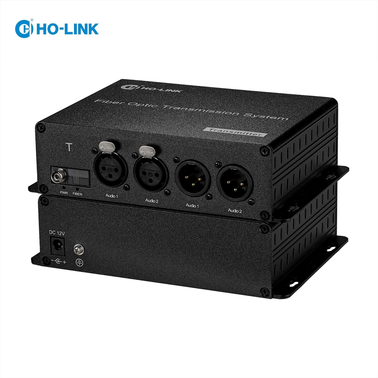 single fiber single mode 2 channel bidirectional XLR balanced audio Fiber Optic Converter