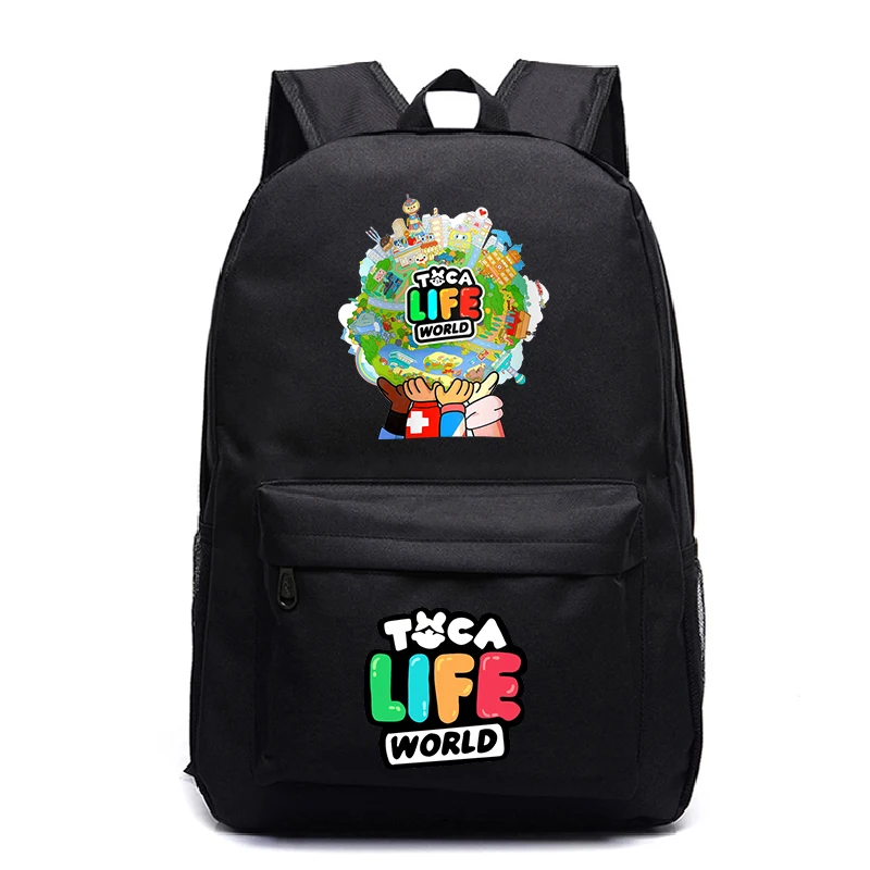 

Toca Life World Backpack Girls Boys Schoolbag Kids Cartoon 3D Print Toca Boca Bookbag Mochila Kawaii Bagpack Children Backpacks