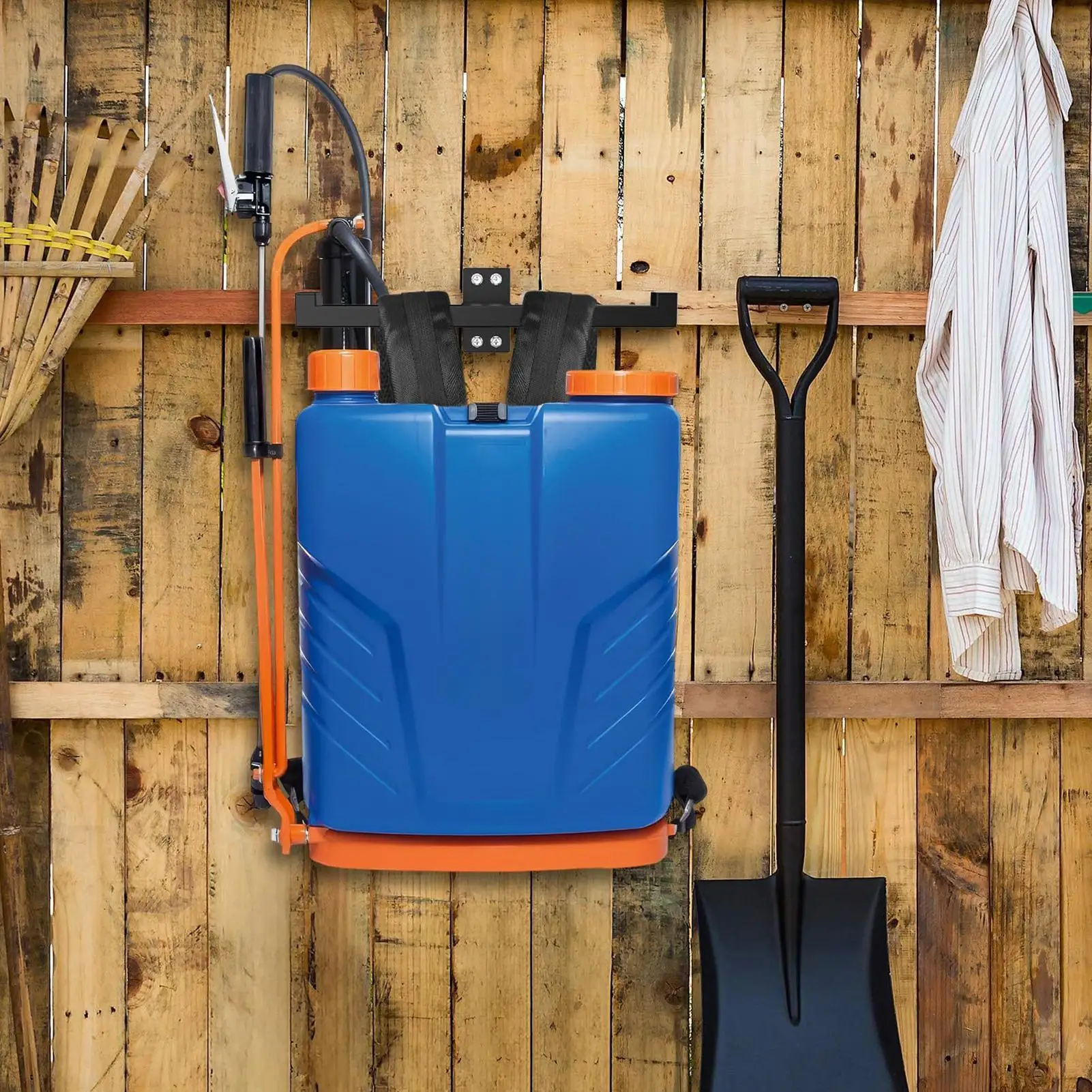 Backpack Blower Rack Space-Saving Bracket Backpack Leaf Blower Rack For Garage Garden Yard Shed Organization Gardening