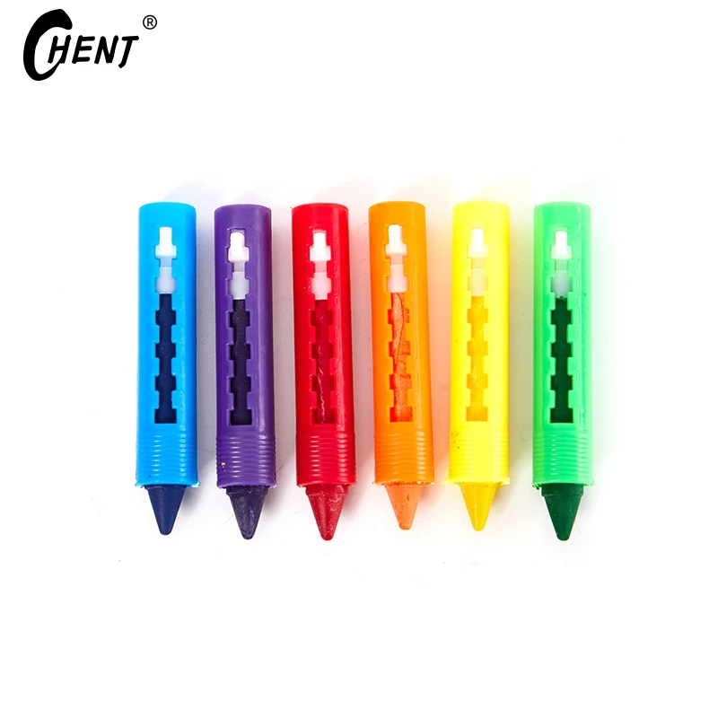 6Pcs Children's Washable Bathroom Crayon Bathing Crayon Easy To Wipe Drawing Brush Graffiti Brush Easy To Clean Drawing