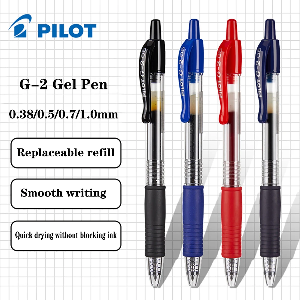 

1pc Japan PILOT Gel Pen BL-G2 Quick Dry Ink Writing Smooth School Office Stationery 0.38/0.5/0.7/1.0mm Replaceable Refill