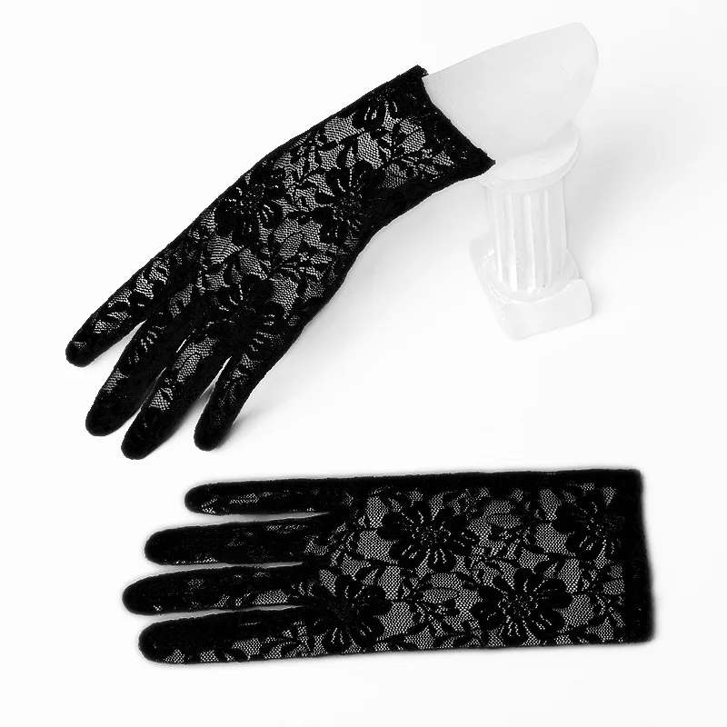 

Short Bridal Lace Wrist Length Gloves Finger Short Wedding Accessories 2023