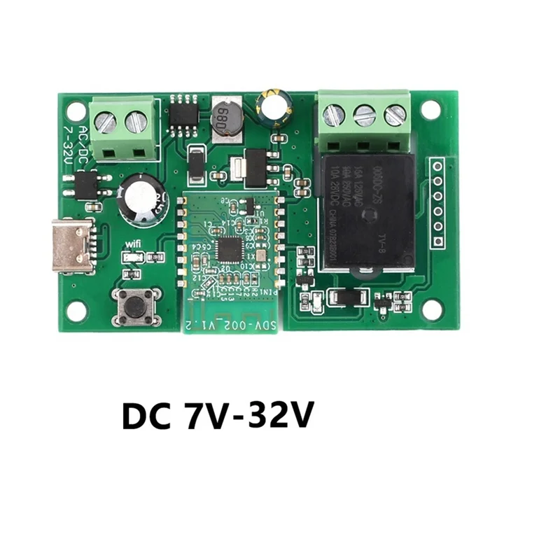 Excellent-Ewelink 스마트 DC/7-32V DIY 단일 채널 Bluetooth WIFI 인칭 자동 잠금 무선 스마트 홈 릴레이 스위치 모듈