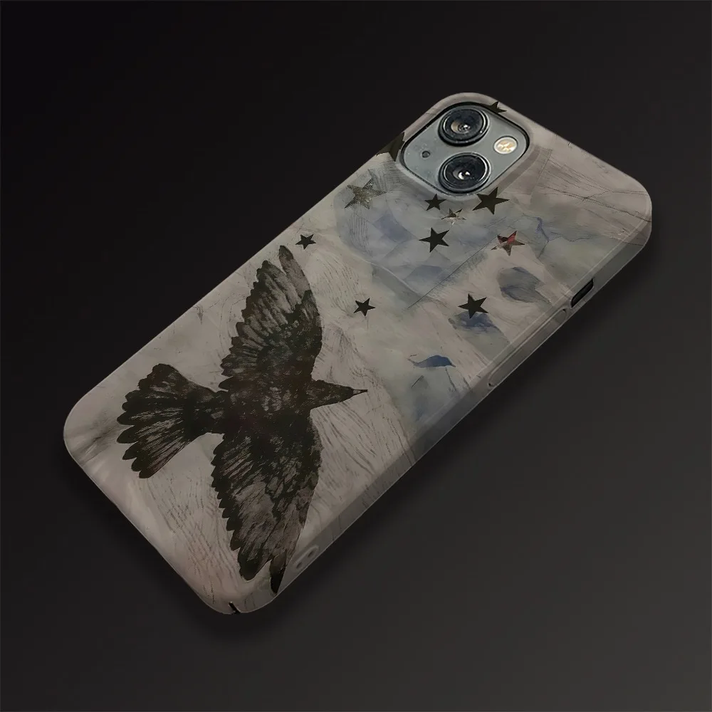 Retro Black Eagle Acrylic & TPU Magnetic Phone Case