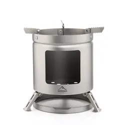 Widesea Titanium Camping Stove - Portable Outdoor Wood Heater and Cooker for Survival, Trekking & Picnics (Wood burner)