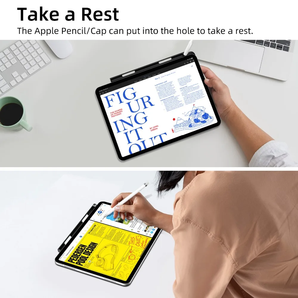 Pencil Holder for Apple Pencil 2 Generation Holder Compatible with M-agic Keyboard Smart Folio Designed for Apple Pencil 1/2