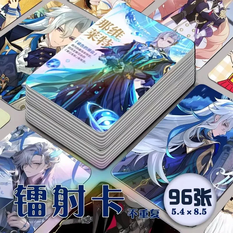 Genshin Impact Arlecchino Peruere Otets Raiden Ei Baal Raiden Shogun Beelzebul Neuvillette Nahida Buer Laser Mini Card 96pcs