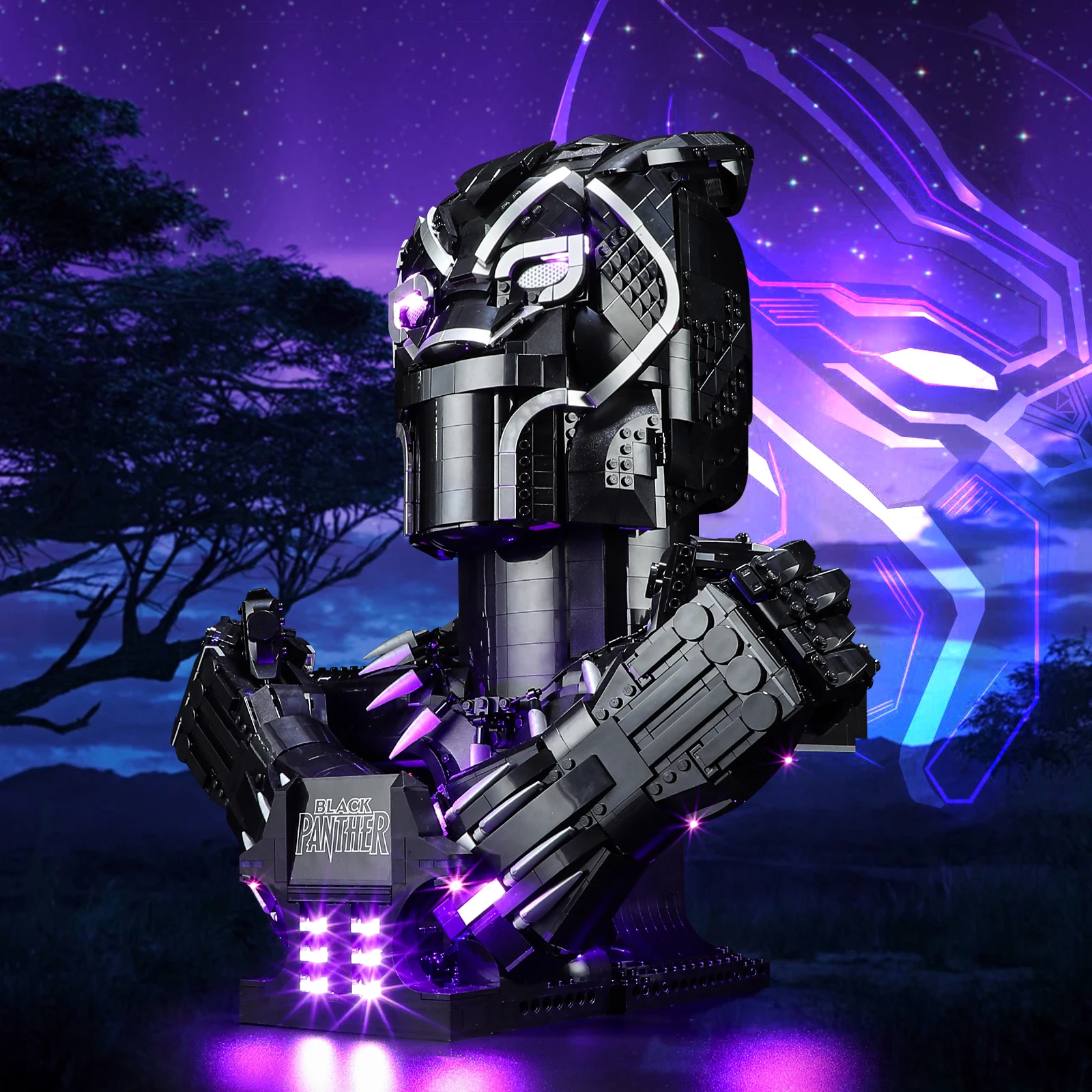 Hprosper 5V Led Light Per 76215 Marvel Black Panther Lampada Decorativa Con Scatola Batteria (Non Includere Blocchi Lego)