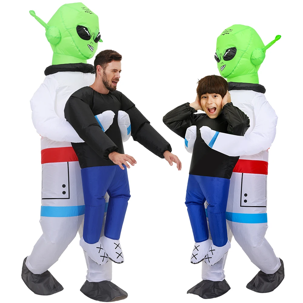 

Adult Kids Astronaut ET Alien Inflatable Costume Funny Suit Boys Anime Fancy Dress Purim Halloween Party Cosplay Costumes