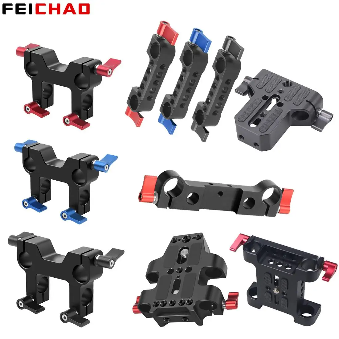 15mm Rod Clamp 1/4 3/8 Cheese Mount 19mm for SLR Camera Shoulder Rig Follow Focus Support Railblock Switch Plate Tripod Base