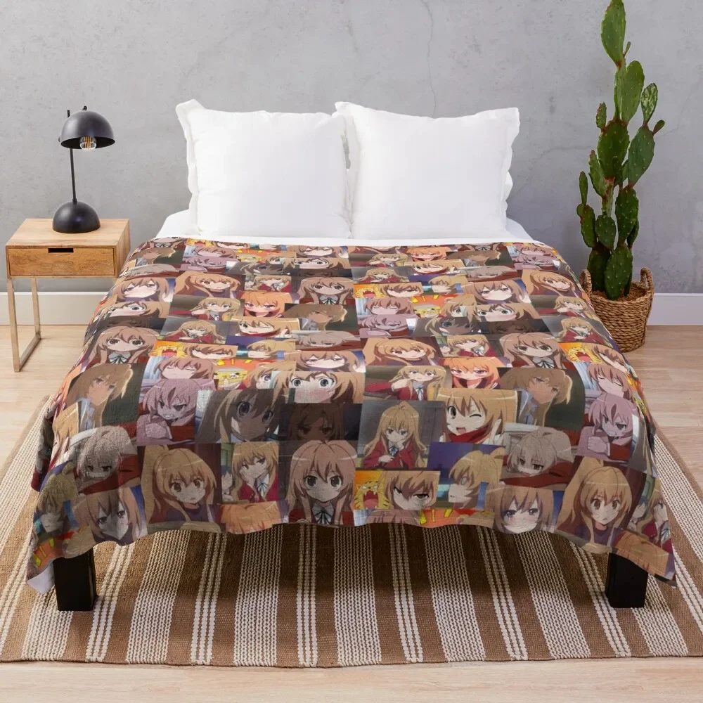 

Taiga // Toradora! Throw Blanket Flannel Plaid on the sofa Retros for babies For Baby Blankets