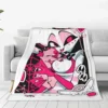 Angel Dust Fat Nugget Selfie Knitted Blanket Hazbin Hotels Flannel Throw Blanket Home Couch Portable Ultra-Soft Warm Bedsprea 1