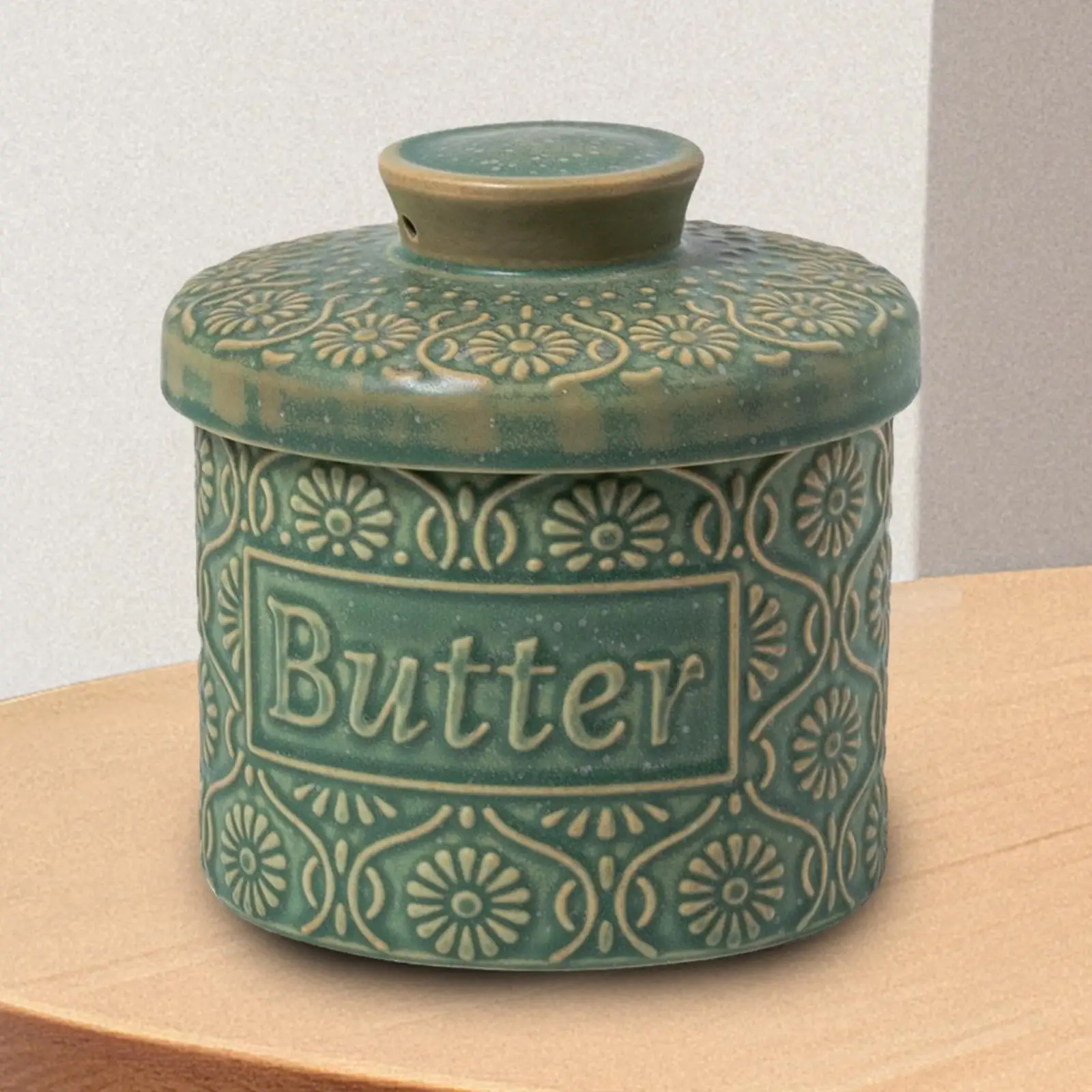Butter Crock Ceramic with Lid French Butter Dish for Fresh Spreadable