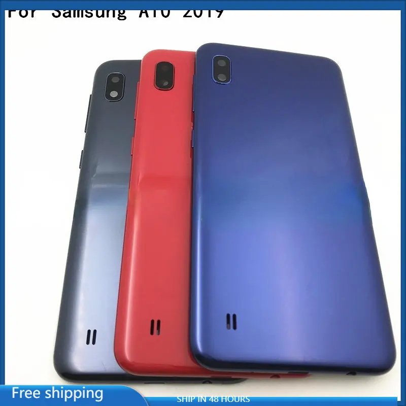 

Высококачественная задняя крышка аккумулятора 6,2 дюйма для Samsung Galaxy A10 2019 A105 A105F, корпус, крышка с боковой кнопкой, объектив камеры