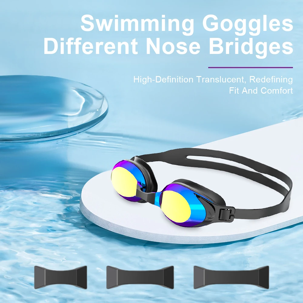 JSJM New Swimming Goggles Adults Anti-fog UV Protection Lens Men Women Professional Silicone Adjustable Swimming Glasses Unisex 355nm 1064nm 10600nm co2 laser protective goggles safety glasses for cutting engraving eye protection od4