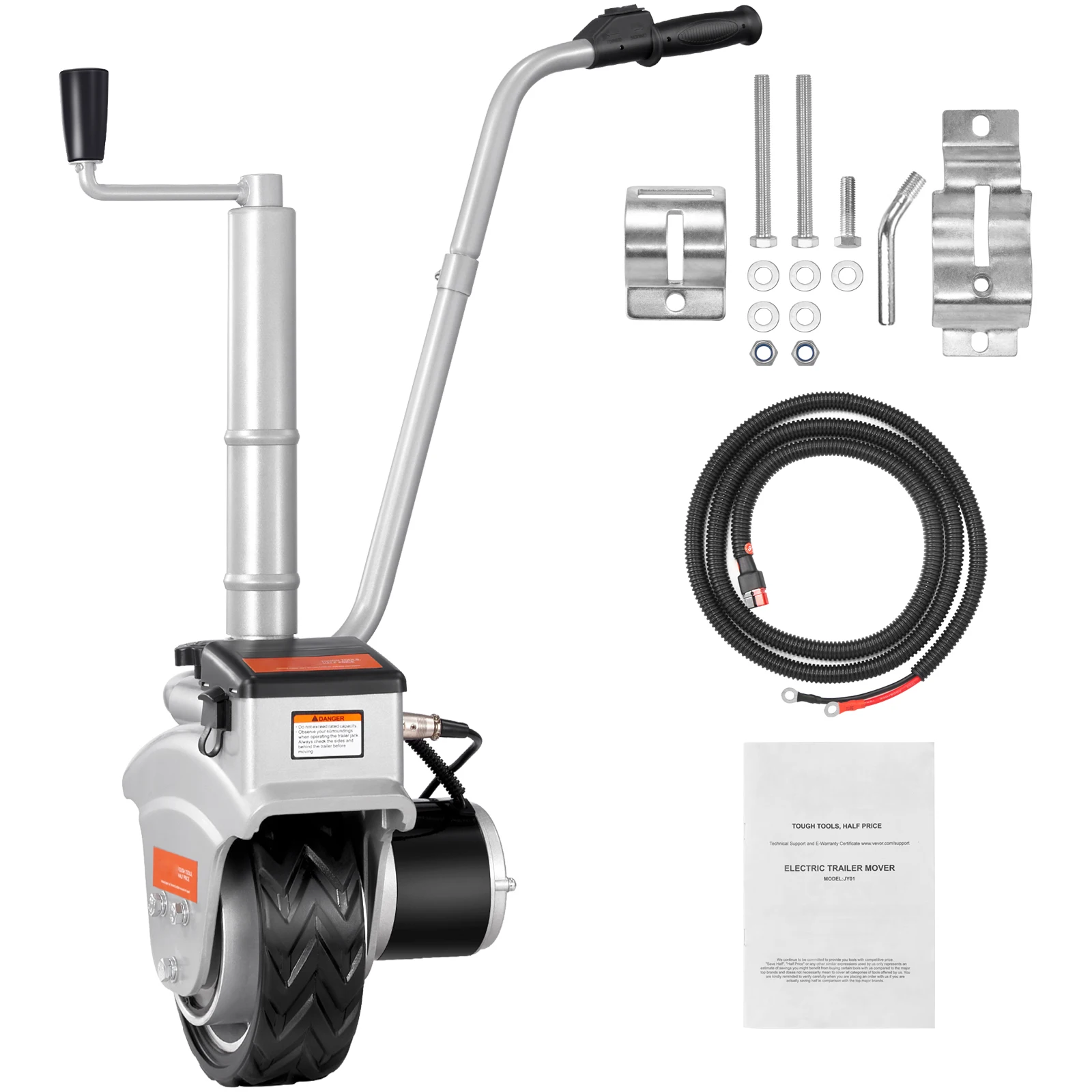 SucceBuy 5000lbs remorque électrique Dolly 12V remorque Jockey roue avec vitesse de 22 pieds/min et hauteur réglable pour caravane mobile