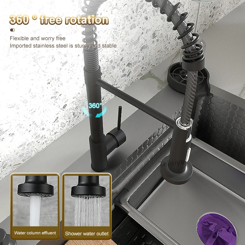 Stainless Steel Kitchen Sink Honeycomb Embossed Large Single Slot Dishwashing Pool Washing Basin Water On The Left Side 4