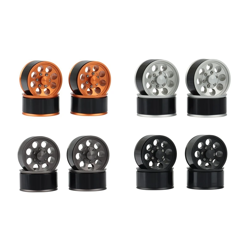 

4 шт. 1,55 металлические колесные диски Beadlock Hub для 1/10 RC Crawler Car RC4WD D90 TF2 Tamiya CC01 LC70 LC80 MST JIMNY