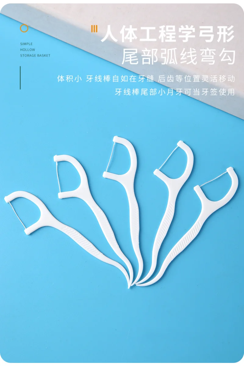 100pcs Dental Floss Flosser Picks Toothpicks Teeth Stick Tooth Cleaning Interdental Brush Dental Floss Pick Cleaning Tooth toothpick set interdental brushes dental floss sticks retractable toothpick toothpick bottle toothpicks set
