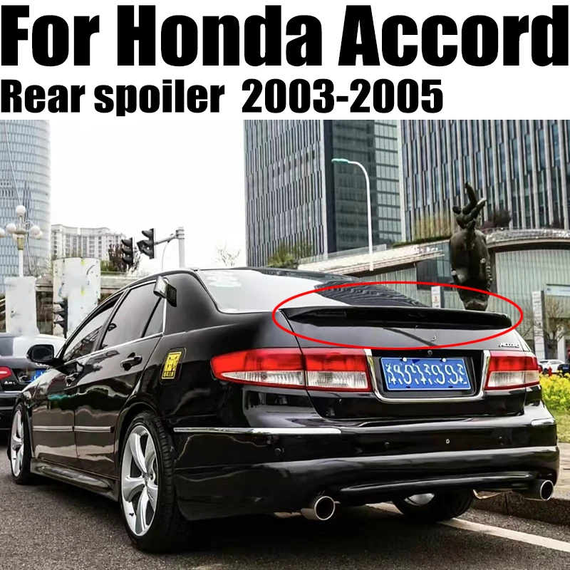 

For Honda Accord 7th Gen 03 04 05 Car Rear Trunk Lid Lip Body Kit Spoiler Wings Sport Styling Carbon Tuning Exterior Accessories