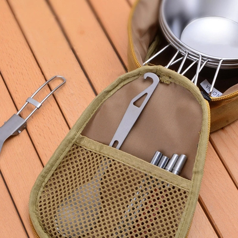 Storage Bag Camping Storage Bag Camping Cookware Bag Tableware Storage Bag Organizer Backpack For Camping Trekking Bowl Hold Large Capacity Oxford-Cloth Cutlery Container Waterproof