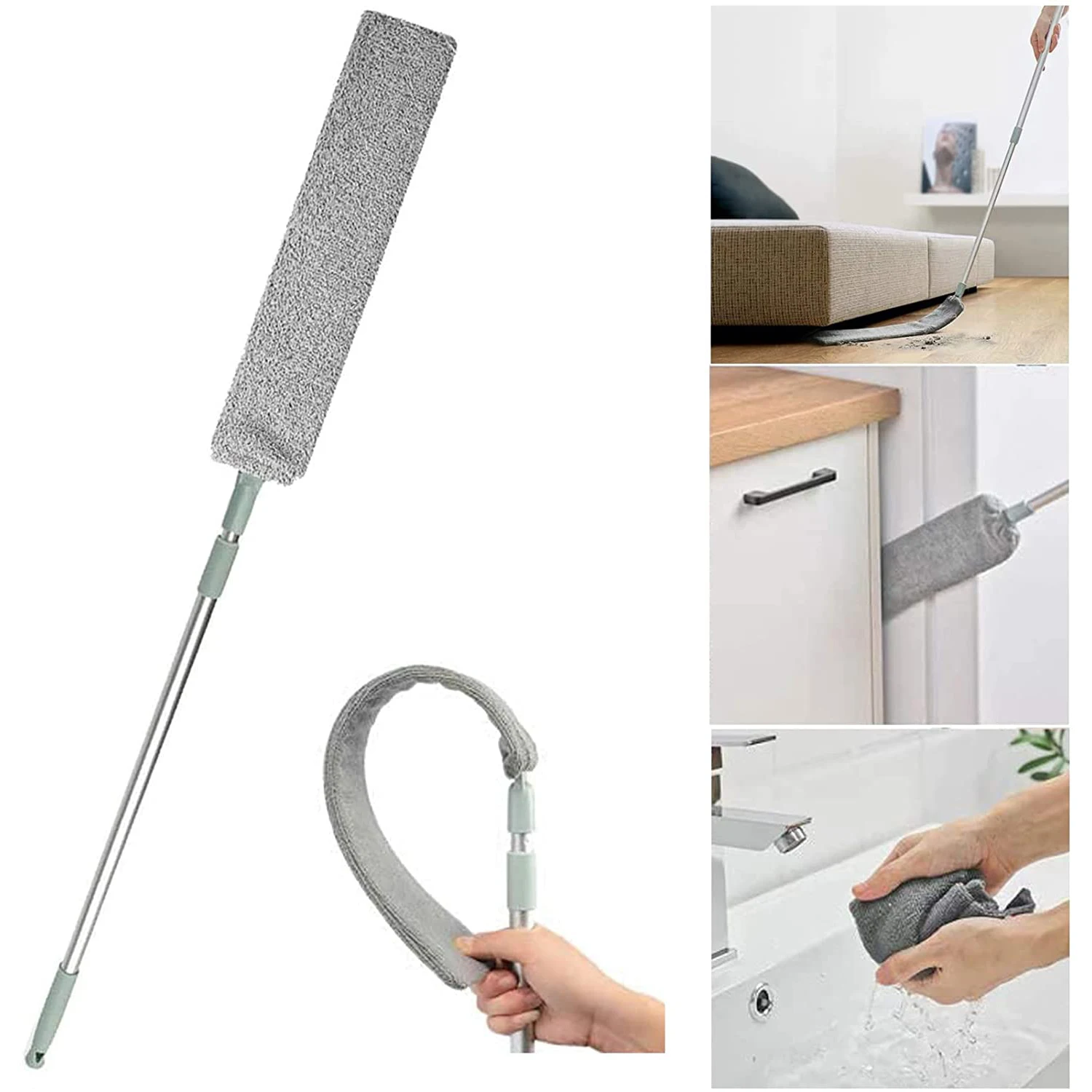 Retractable Gap Dust Cleaner with Extension Pole Kitchen Home Cleaning  Tools Long Handle Duster for Cleaning Furniture Appliance - AliExpress