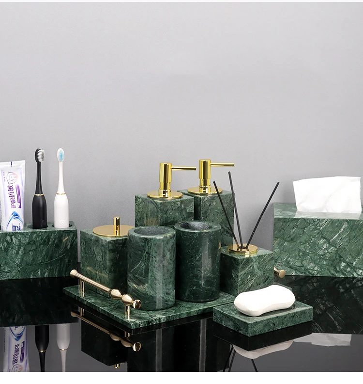 Indian Green Marble Bathroom Set image 3