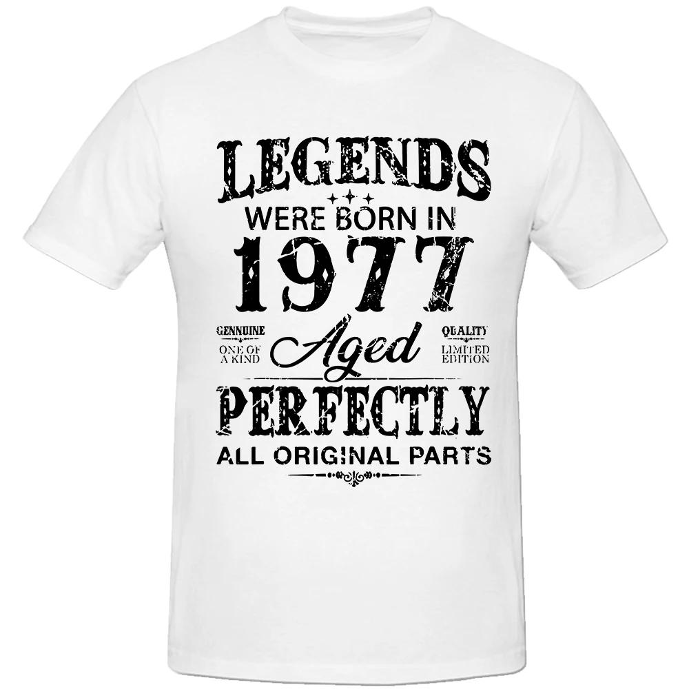 Vintage 1977 Lustige 47 Jahre alte Männer und Frauen T-Shirts zum 47. Geburtstag Grafik Freund Ehemann Streetwear Geschenke Sommer T-Shirt