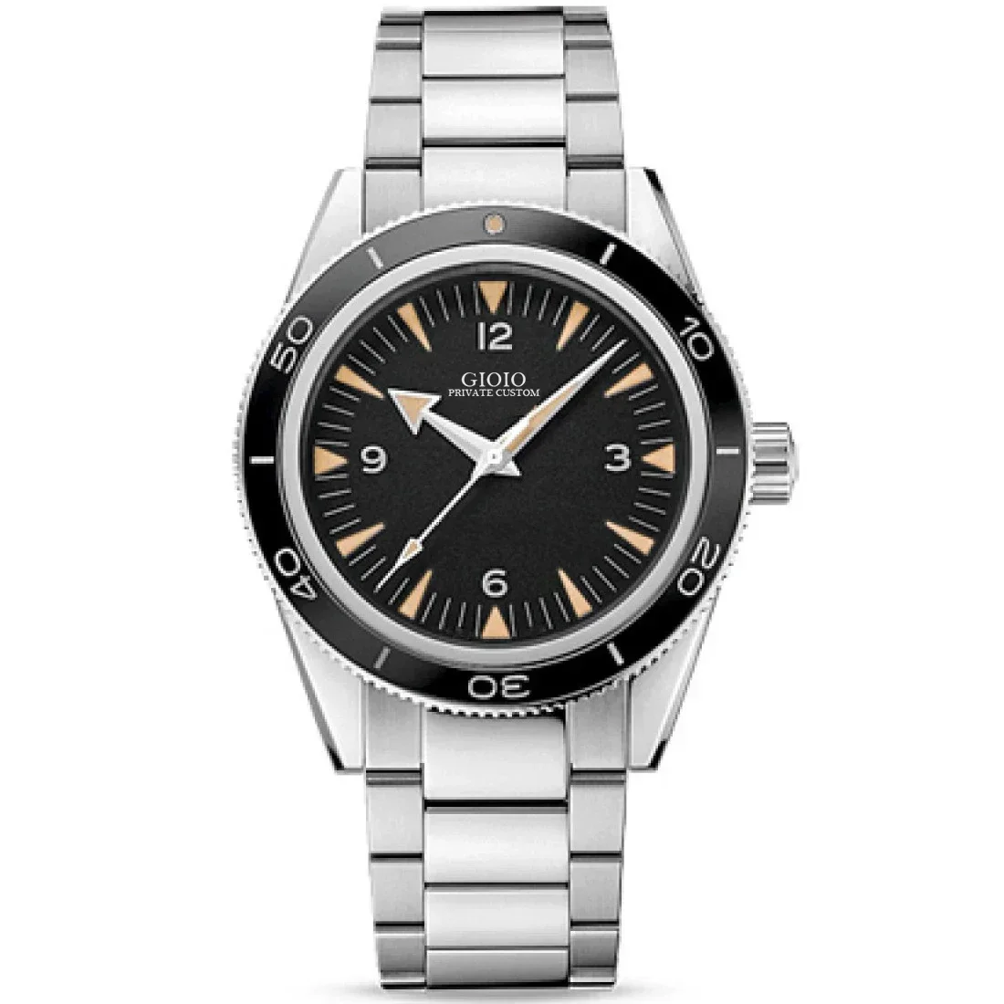 Lurury New Men'S Mechanical Brand Watches Moveadl Automatico: Ment Acciaio Inossidabile Black Blue Canvas Watch Lunetta In Ceramica