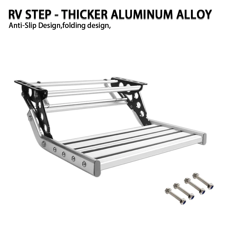 TYTXRV Caravan RV Step Aluminum Electric/Manual Pull Out Folding Singe Ladder rv step ladder