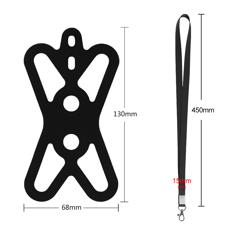 Cordini per telefono per tutto il collo, cinturino per telefono 2 in 1 con supporto per telefono in silicone e toppa per iPhone e la maggior parte dei telefoni cellulari - immagine 4