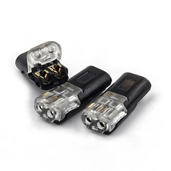 10PCS 2 pin Pluggable Wire Connector Quick Splice Electrical Cable Crimp Terminal for 22-18AWG Car LED Strip Automotive Wiring