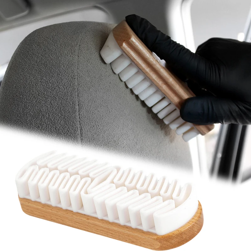 

Car Interior Cleaning Brush Suede Deerskin Plush Fabrics Beauty Care Brush Detailling Car Upholstery Clean Tool Auto Accessories