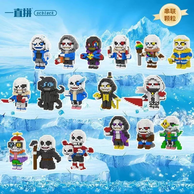 Undertale Figure Ink!sans Building Blocks Figure Styles Assemble Gifts For  Kids Ink Figure For Men Model Doll Handmade Toys - AliExpress